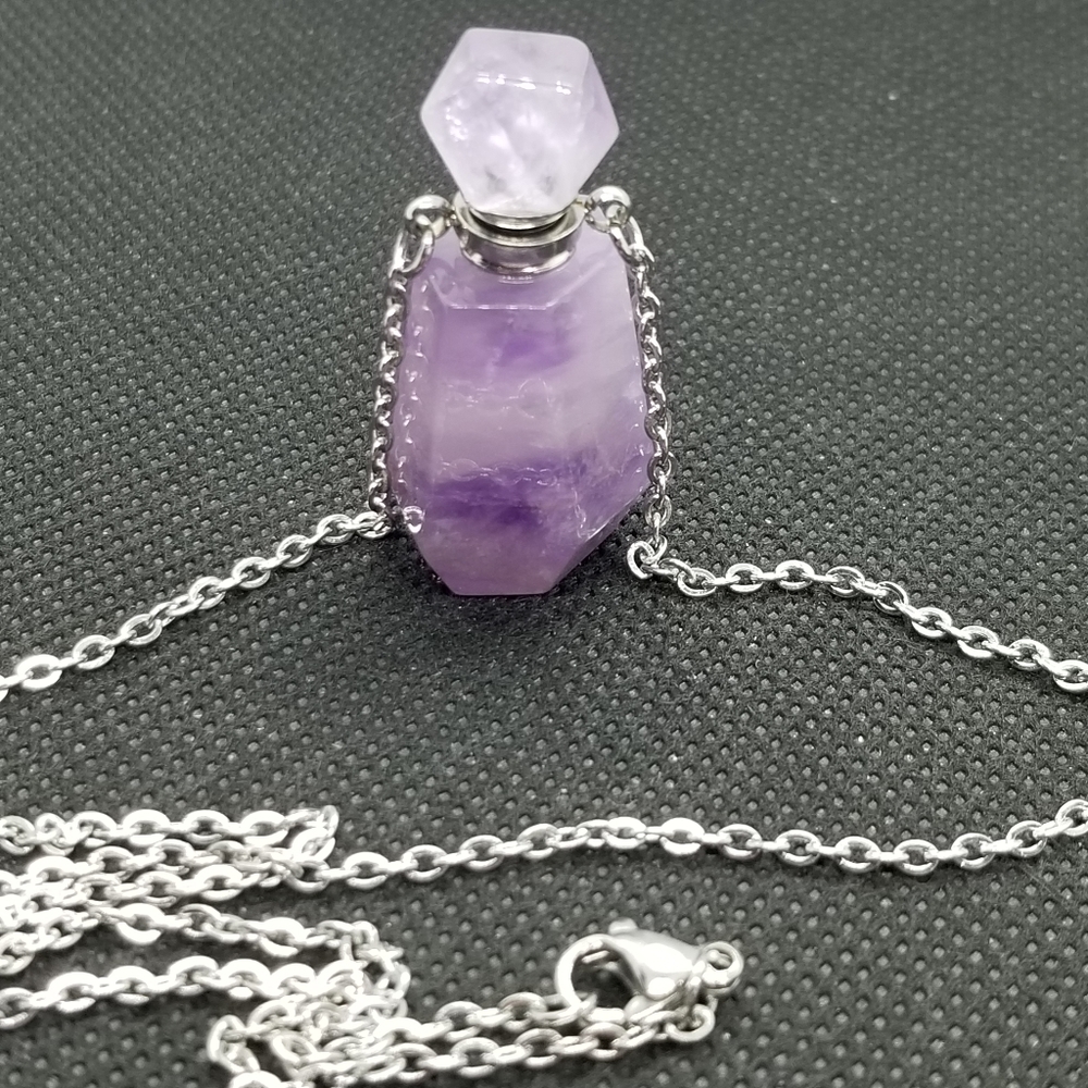 1.5" Amethyst Essential Oil Pendant